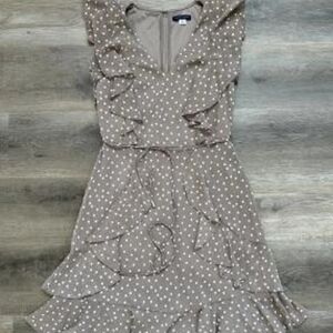 Tommy Hilfiger Brown Polka Dot Mini Dress